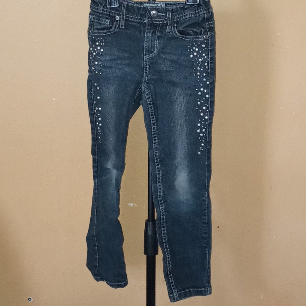 Mudd Girls Jeans with Glitter Design